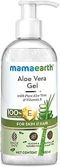 Mamaearth Aloe Vera Gel for Skin & Hair | Hydrates Dry Skin & Scalp | Reduces Sunburn & Wrinkles | Deep Nourishment for All Skin & Hair Types | 10.14 Fl Oz/300ml