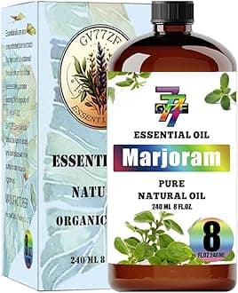 Marjoram Essential Oil - GV77ZF Marjoram Oils for Diffusers, Humidifiers, DIY Candles, Soap, Cleaning, Home, Office, Yoga, Massage, Gifts - 8 fl oz (240 ml)