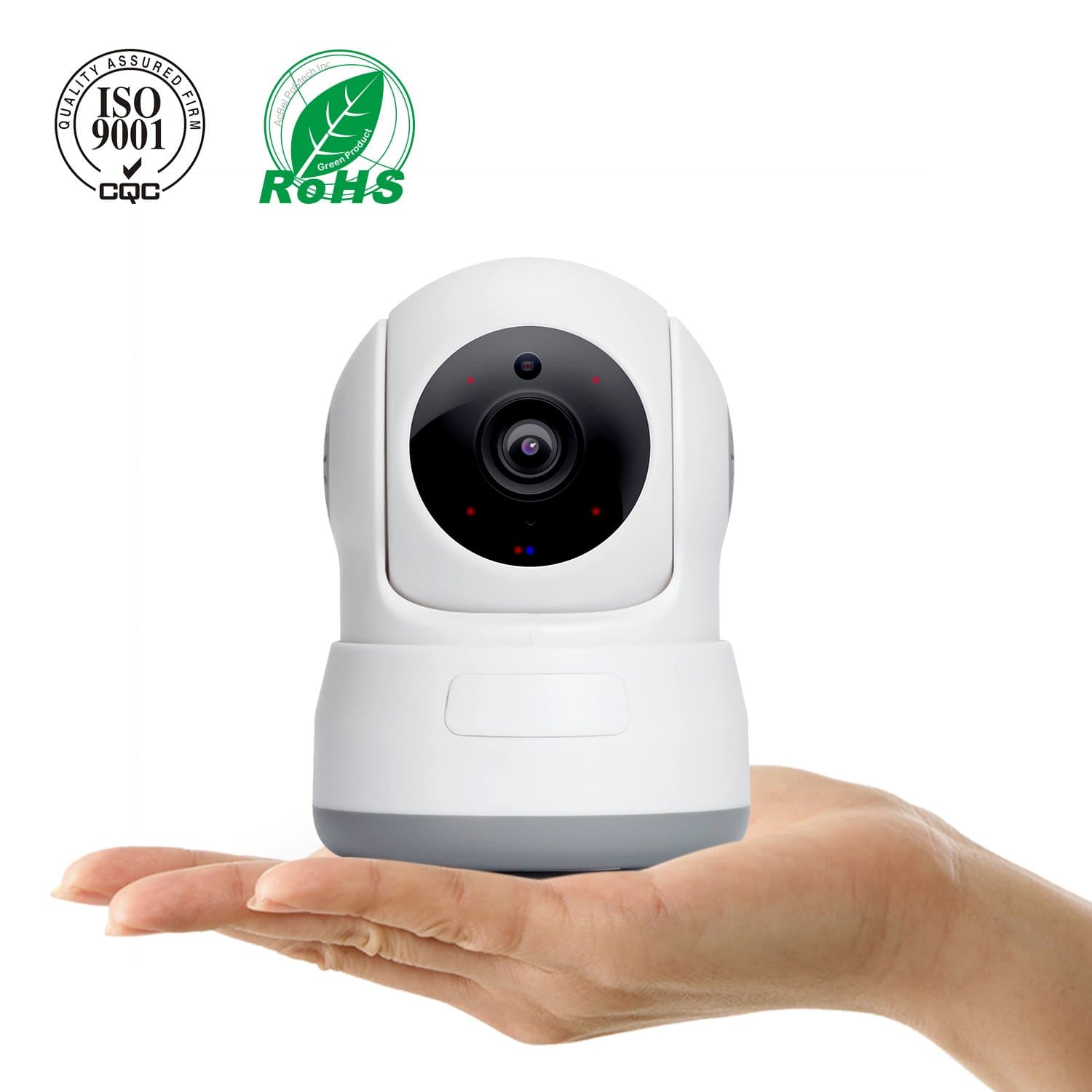 Wireless IP Camera, Elebor Pan/Tilt 720P HD Night Vision Remote Baby Mini Home Camera Surveillance Camera for Security System, Video Baby Monitor, Two-Way Audio, Motion Detection White