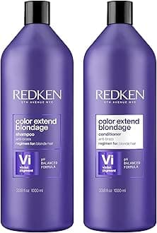 Blondage Purple Shampoo and Conditioner Set For Blonde & Highlighted Hair - Neutralizes Brass & Moisturizes Hair With Pure Violet Pigments, Color Depositing, 10.1 Fl Oz (Pack of 2)