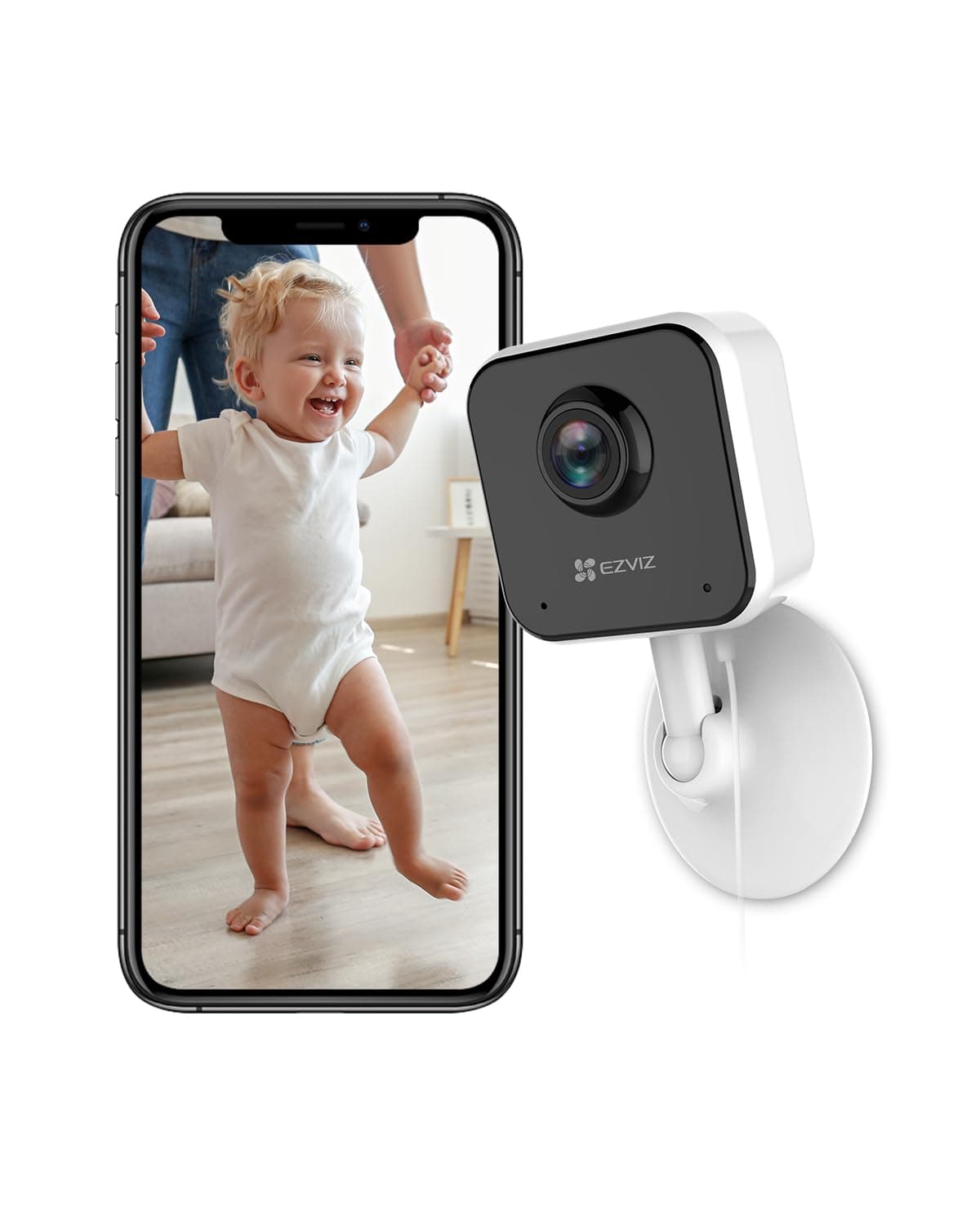 by Hikvision | 1080p Wireless Smart Home Camera | Night Vision | Motion Detection | Sound Alerts | Privacy Mode | Two Way Talk | MicroSD Card Upto 512GB | Google Assistant & Alexa | H1C, White