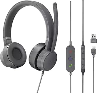 LenovoGo Wired Headset storm grey
