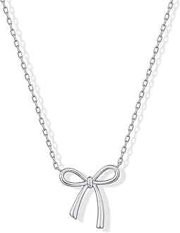 PAVOI 14K Gold Plated Dainty Cubic Zirconia Pendant Necklace for Women | Dot, Elephant, Butterfly, Pineapple, Lock, Knot, Palm Tree, Bow, Smiley Pendant | Layering Chain Necklaces