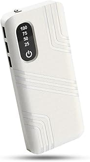 20000mAh Power Bank – 3 USB Ports – Fast Charging | LED Display | Multi-Device Compatible – White (Portable Charger) (White)