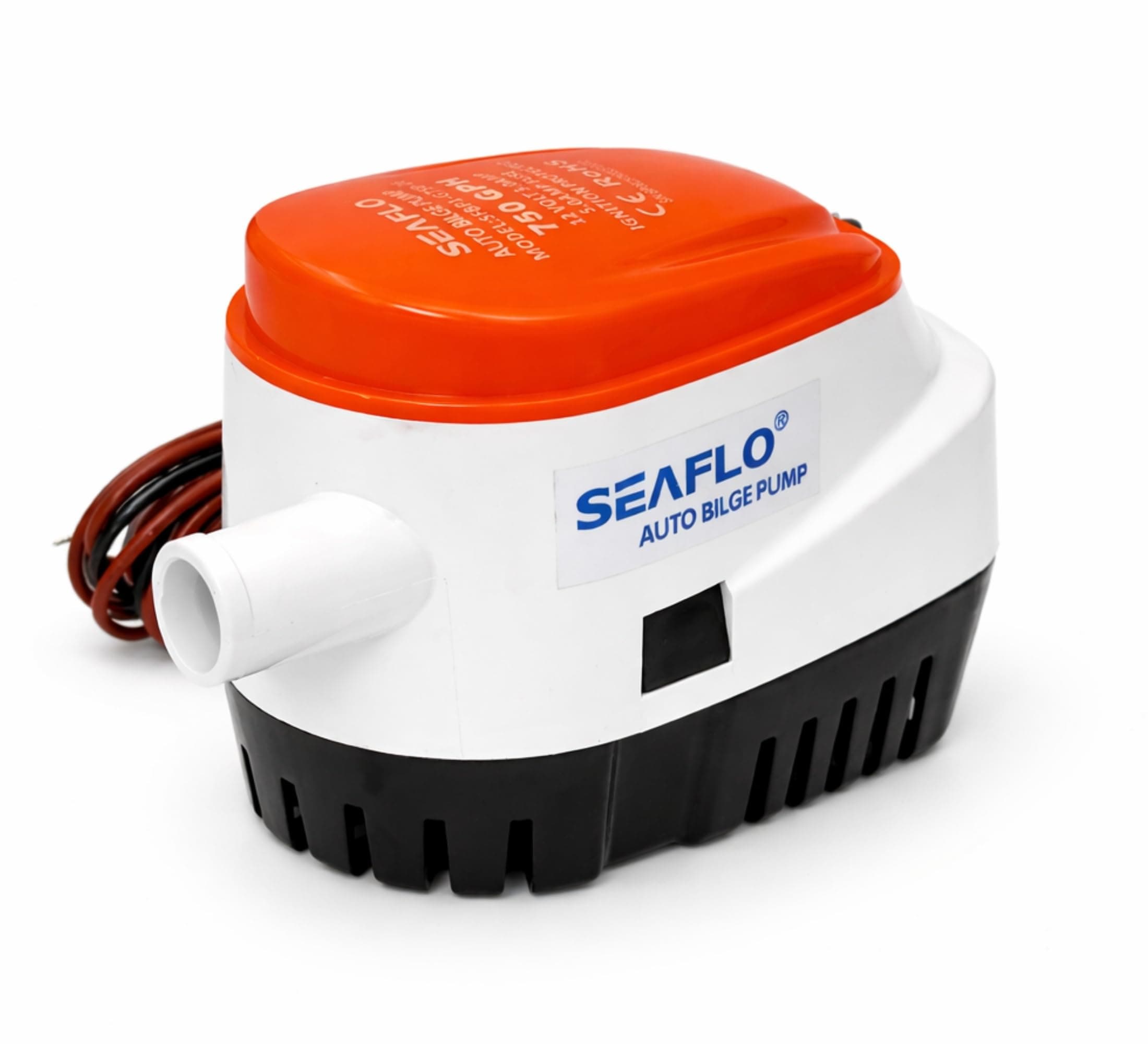 SEAFLO 06-Series Automatic Bilge Pump - 12V DC, 750 GPH, Built-In Float Switch, Fully Submersible, Marine-Grade Durable Construction, Easy Installation for Boat and Marine Applications