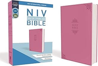 NIV, Value Thinline Bible, Leathersoft, Pink, Comfort Print