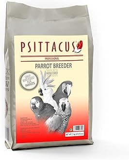 Psittacus Parrot Breeder 6.6 lb | Complete Pellet Diet for Caiques, Macaws, African Greys and Amazonas | Premium Food for Birds, 100% no-GMO