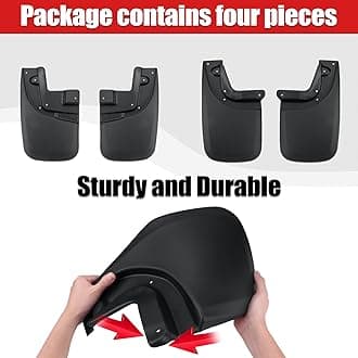 Mud Flaps Compatible with Toyota Tacoma 2005-2015 Mud Guards Splash Guards Tire Protector Mudguard (with Fender Flares), Front and Rear (Driver & Passenger Sides)