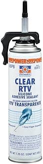 85913 Clear RTV Silicone Adhesive Sealant, 7.25 oz. PowerBead Can,Package may vary