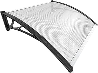 VOUNOT Front Door Canopy Outdoor Awning, Rain Shelter for Back Door, Porch, Window, 100 x 80 cm, Black