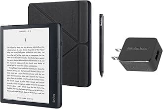Kobo Sage (Black, eReader, SleepCover, Stylus & AC Adapter Bundle)
