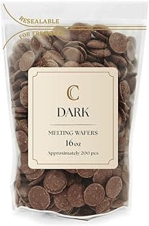 Merckens Chocolate Melting Wafers Bulk Bag Perfect For Dipping, Deserts, Baking And More (1 Pound, Dark)
