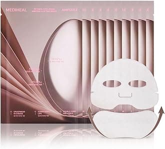 Retinol Collagen Ampoule Lifting Mask (10 Counts) forV Line Mask, Anti-Aging - Helps Reduce Fine Lines & Wrinkles, and Smoothens Skin