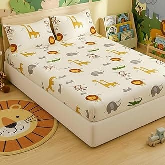 Filymore Cute Animals Double Bedsheet for Kids Room 240 TC Made with Microfib...