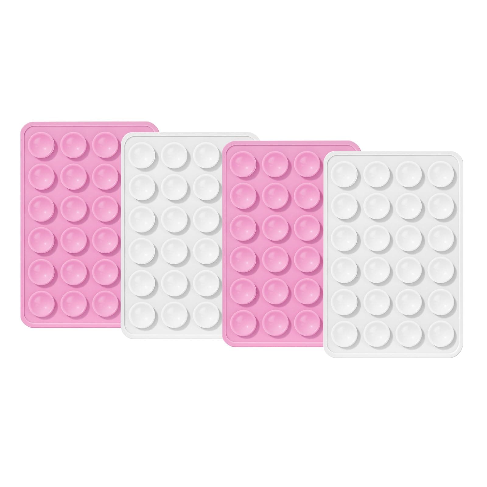 4 Pcs Suction Cup Phone Mount, Suction Phone Case Adhesive Mount, Silicone Phone Holder for Car Mirror, Hands-Free Sticky Phone Grip for Selfies Videos