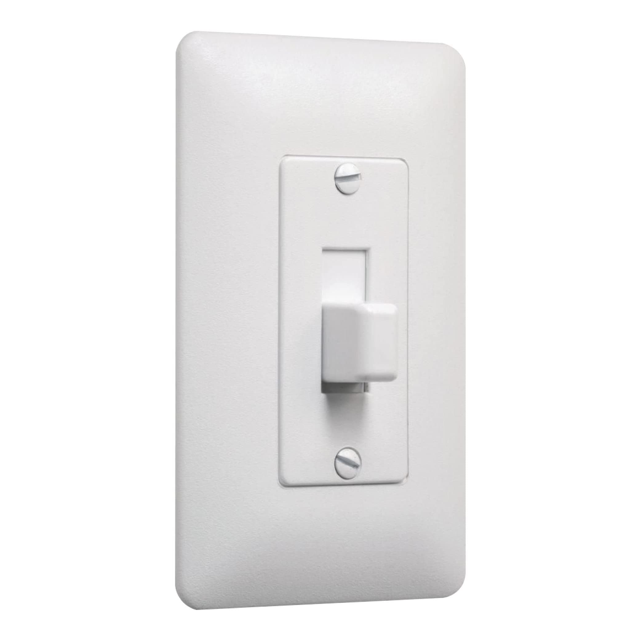 TayMac 5070W Paintable Cover-Up Wall Plate Frame for Toggle Switch, White, 1-Gang
