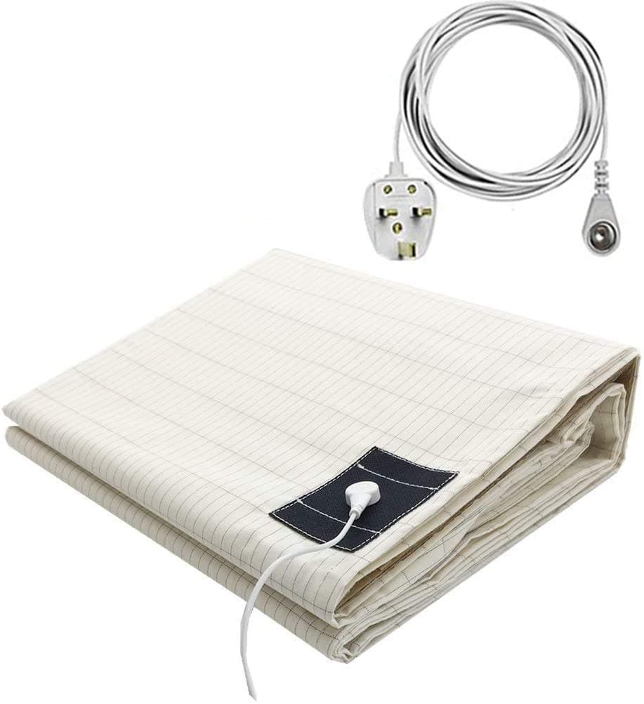 Earthing Sheet Queen Grounding Sheet Improve Sleep with 15ft UK Grounding Connection Cord (60x80in)