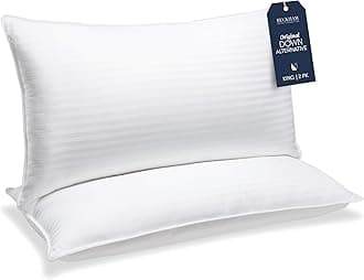 Beckham Hotel Collection Bed Pillows King Size Set of 2 - Down Alternative Pillow for Back, Stomach or Side Sleepers