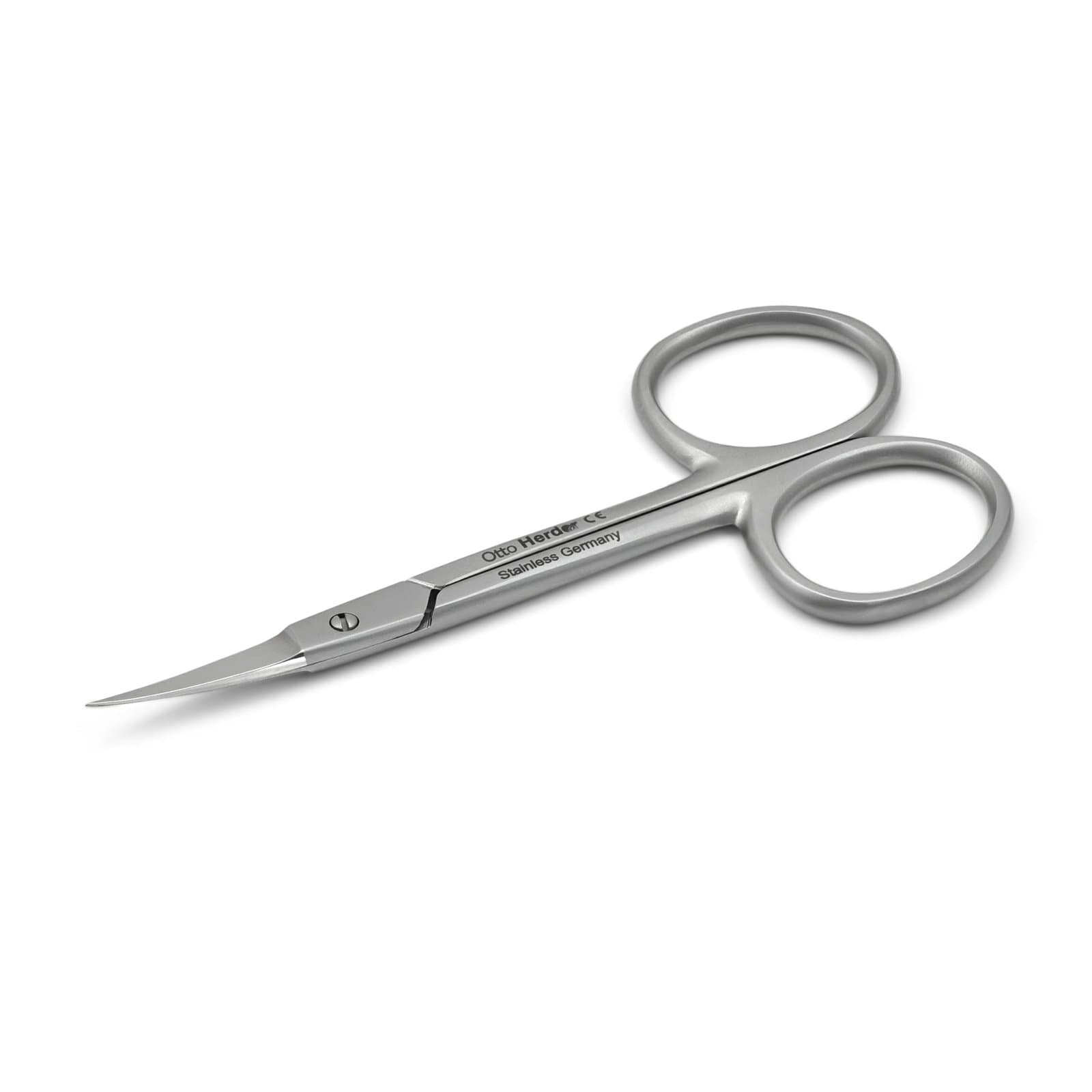 Otto Herder Cuticle Scissors | INOX Stainless steel - Extra sharp - made in Germany - plus a free Crystal Nail File