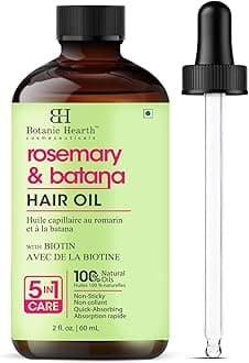 Botanic Hearth Rosemary & Batana 2 Fl Oz (60 ml) | Hair Growth Oil for Thicker Hair, Scalp Treatment for Hair Loss, Dry & Frizzy Hair Repair, Deep Nourishing Oil for All Hair Types