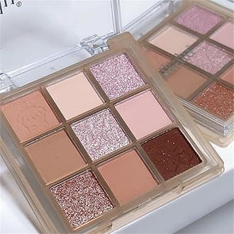 Light Pink & Purple Eyeshadow Palette - Highly Pigmented, Matte & Shimmer Finishes, Long-Lasting Waterproof for Natural Makeup (Sand Plate)