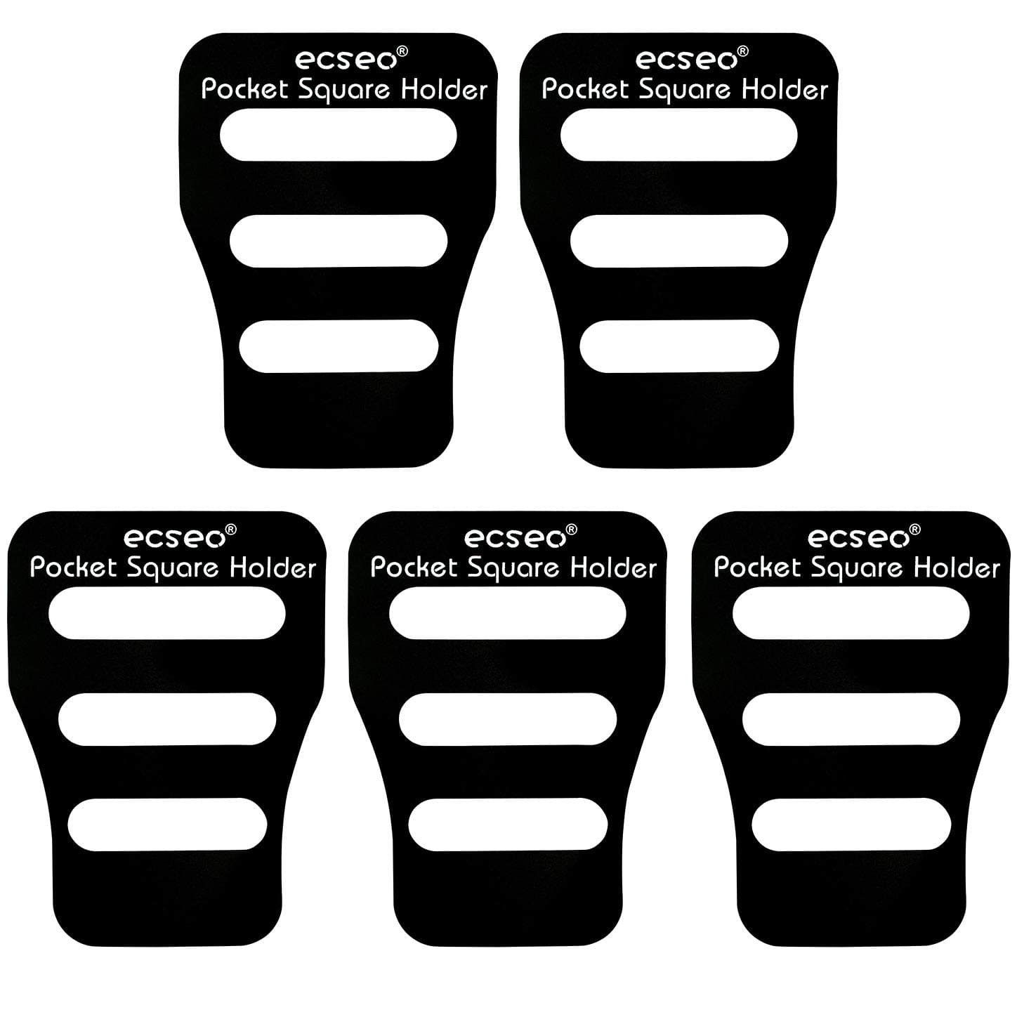 ECSEOPocket Square Guard for Men Suits, Ecseo Mens Pocket Square Holder/Folder - 5 Pack