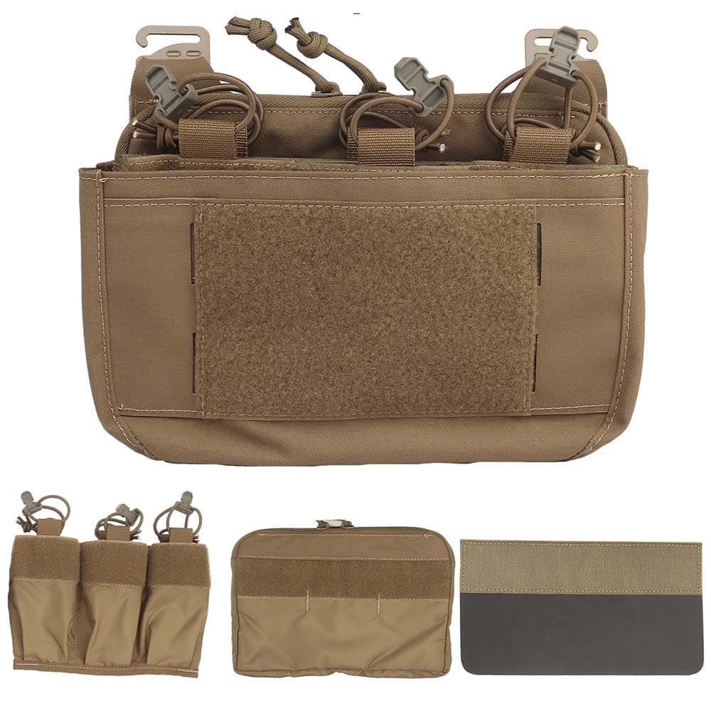 Tactical DOPE Front Flap Pouch G-Hook FCPC V5 Double Stack Abdominal Pack with Triple 5.56mm Mag Pouch Magazine Insert Utility Pouch