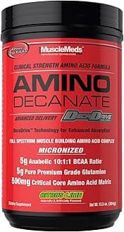 Amino DECANATE, Intra, Post Workout Drink, Full Spectrum Amino Acid Complex, Leucine, Muscle Recovery, 30 Servings (Citrus Lime)