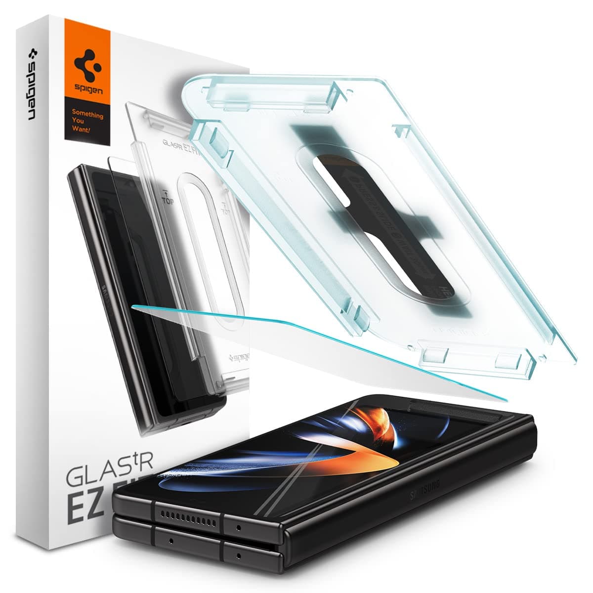 Spigen Tempered Glass Screen Protector designed for Galaxy Z Fold 4 [GlasTR EZ FIT]
