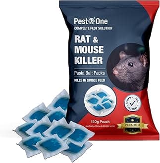 Rat Pasta Bait Mouse Poisoning Blue Pasta Sachets Rodent Control Pasta Bait Single Feed Rat Mice Killer Pasta Max Strength Blue Pasta Rodent Control 150g Pack (15x10g sachet).