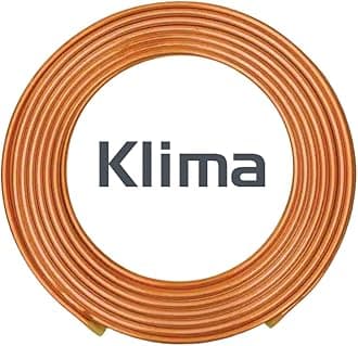 Klima Soft Copper Coil Refrigeration Line - Flexible Soft Pipe for HVAC Systems (3/8)