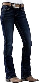 Women Bootcut Jeans 90s Mid Rise Straight Leg Stretchy Boot Cut Denim Pants Trendy