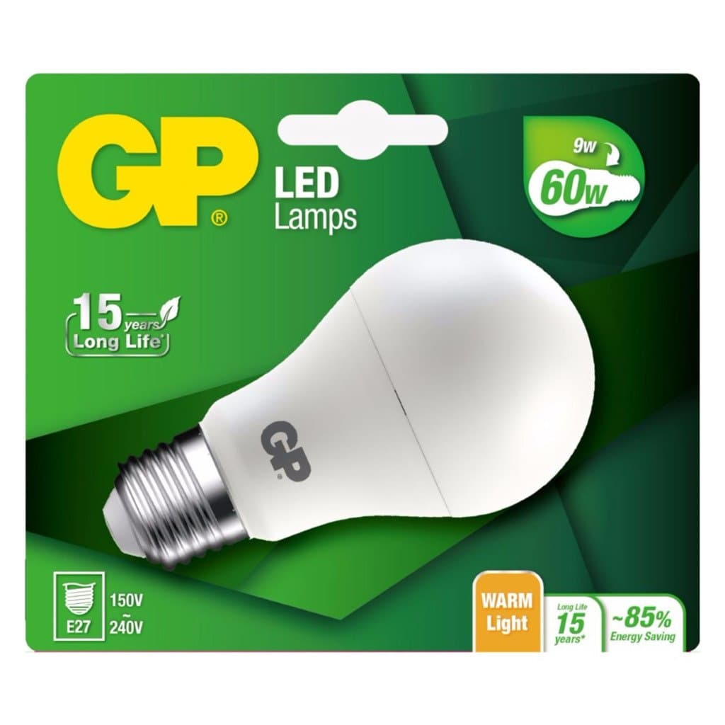 GP LIGHTING GP Battery LED Classic E27 9 W (60 W) 806 lm