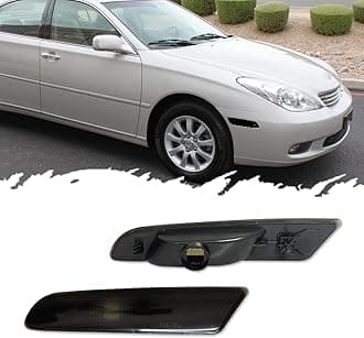 For 2002-2003 Lexus ES300, 2004-2006 L-exus ES330 Front Bumper Side marker Lights Housing 8173133021 8174133021, LX2532102 LX2533102 Smoked Lens