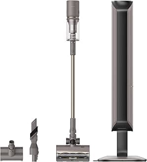 DREAME Z10-W Cordless Vacuum Cleaner with Self-Emptying Base (90 Days), Powerful Suction, Tangle-Free Brush for Pet Hair, 60min Runtime, HEPA Filtration, Cordless Stick Vacuum for Carpets & Hardfloor