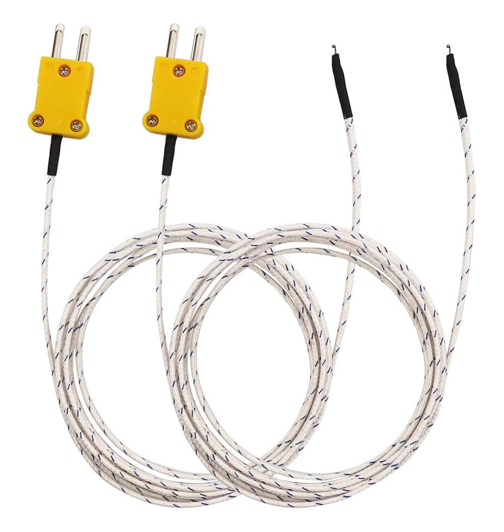 K Type 0-400C Temperature Sensor Thermocouple Probe Copper Wire (2M 2PCS)