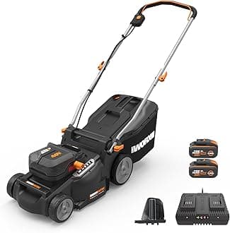 WG737E 40V Brushless Cordless Lawnmower | Up to 550m² | 37cm Deck | IntelliCut | 2-in-1 Mulch & Collect | 6-Height Adjust | 2x 4.0Ah Batteries & Charger Included