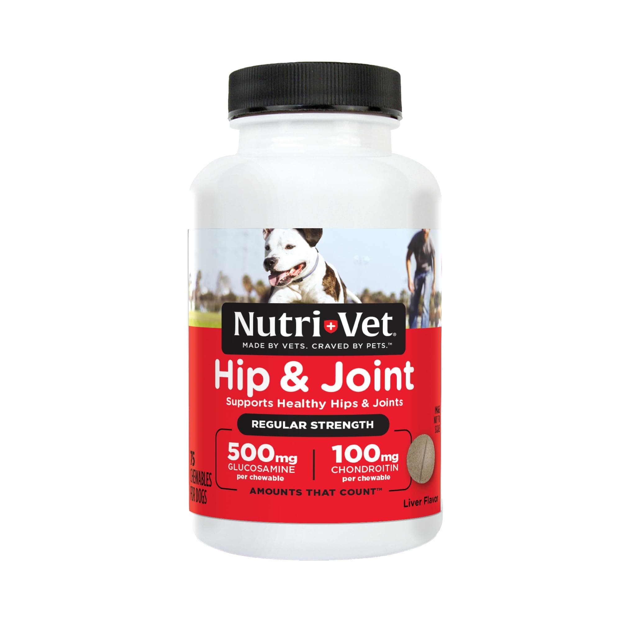 Nutri-Vet Hip & Joint Regular Strength Joint Dog Supplements, Formulated with Glucosamine Chondroitin, Pet Supplies, Hip Supplement for Dogs, Glucosamine Chews, Puppy Essentials, 75 Count Chewables