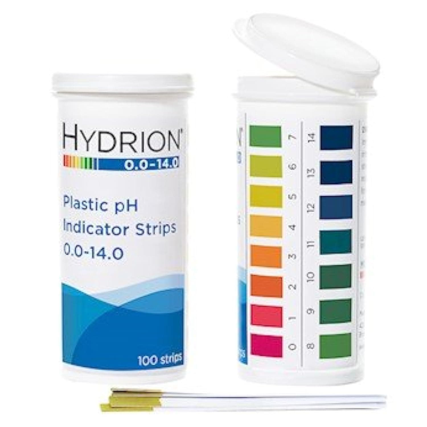 5920040 pHydrion 9800 Plastic pH Indicator Strips, 0.0 to 14.0, flip top Vial Packaging