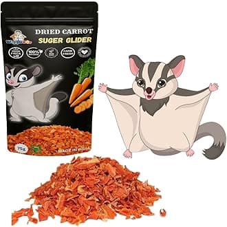 WiggleBoo Sugar Glider Treats || Crunchy & Delicious || Nutritious || Healthy & Tasty || All-Natural Snacks Packed with Flavor and Nutrients for Optimal Health and Wellness (Dried Carrot)