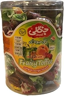 Jangali (Lavashak) Fruit Bar Toffee- Pack of 2- Natural Fruity Roll Ups Candy Infused with Cherry Apple and Apricot Delights- Sour Soft Bulk Toffees- Perfect for Snacking & Sharing- 300g