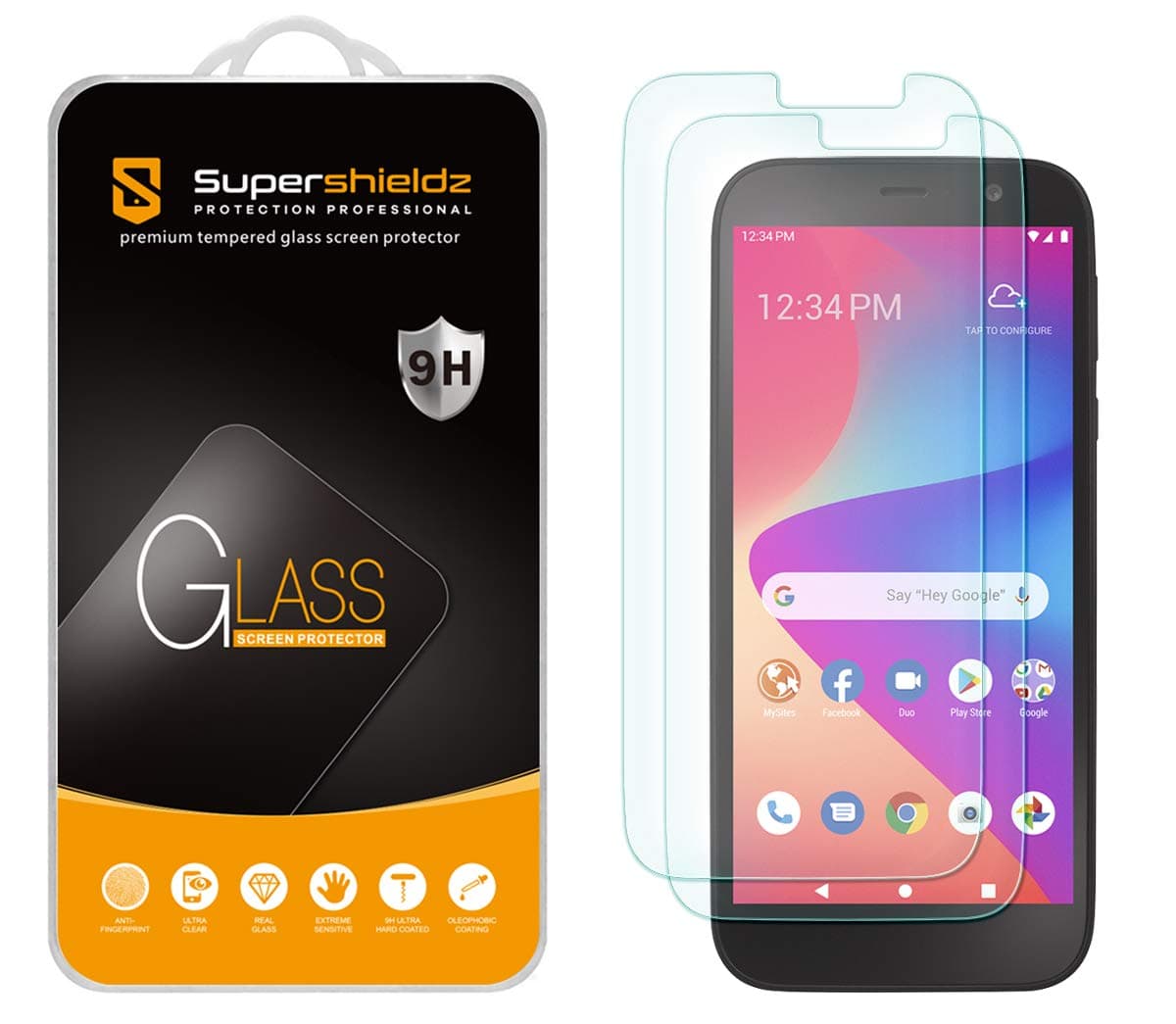 Supershieldz (2 Pack) Designed for BLU View 2 (B130DL) Tempered Glass Screen Protector, Anti Scratch, Bubble Free