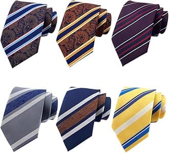 HONOWMen's Tie Silk Necktie Woven JACQUARD Classic Neck Ties