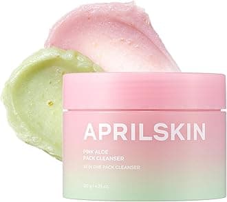 Pink Aloe Facial Polish Cleanser | Gentle Exfoliation with Mungbean & Soybean Scrub | Removes Waterproof Makeup & Sunscreen | Non-Comedogenic Cleanser for All Skin Types | Korean Skincare