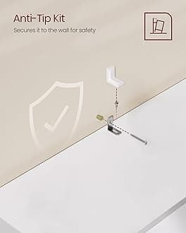 VASAGLE Custos Collection - Bookshelf, 5-Tier Bookcase, Book Shelf, Open Storage Shelf, 9.4 x 30 x 52.8 Inches, for Living Room, Home Office, Dinning Room, Cloud White ULBC175T14