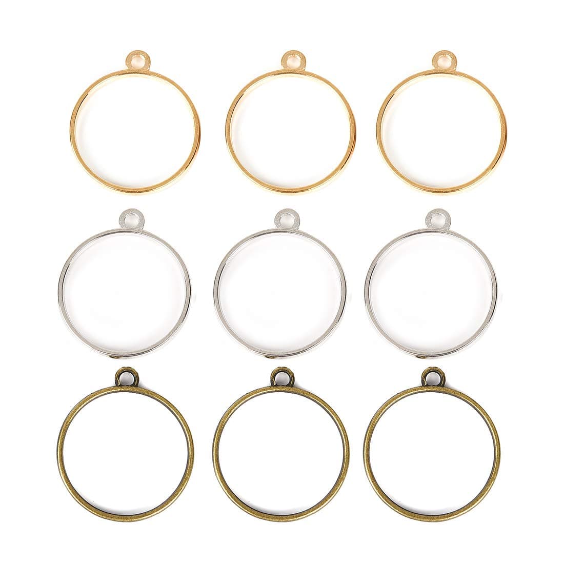 OBSEDE Hollow Mold Pendants Assorted Geometric Pressed Flower Frame DIY Crafts for Resin Earring Necklace