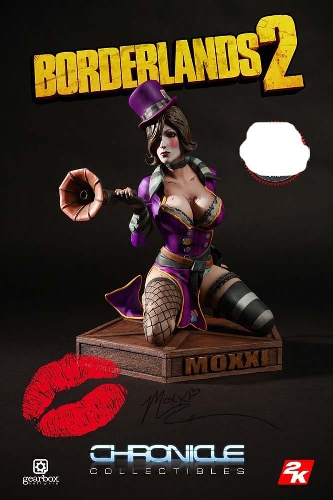 2 Mad Moxxi Purple Coat Statue