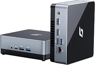 Nano A1 Linux Mini PC 16GB RAM, 12th Alder Lake N100 (up to 3.4GHz) Mini Computer, Mini PC 1TB SSD, Micro PC 4K Dual HDMI/USB3.0/WiFi 6/BT5.2/RJ45/VESA, Office/Home