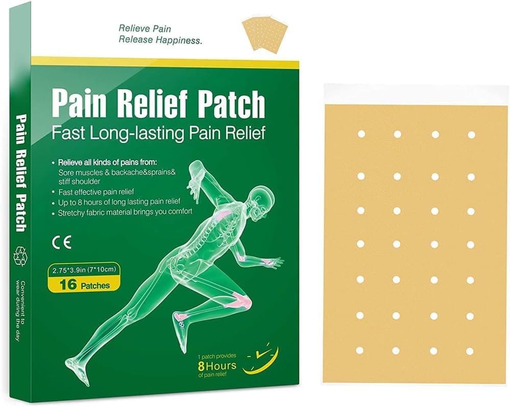Khazna Pain Relieving Patch, Pain Relief Plaster, Long Lasting Effect Relief Knee Pain Backache Joint Muscle Cervical Vertebra Pain Relief Patch, 7 * 10cm/Sheet, 16 Patch/Box