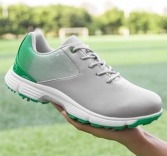 THESTRON Men Golf Shoes Mesh Breathable Breathable Golf Walking Sport Sneakers 7 Spikes Golf Trainers